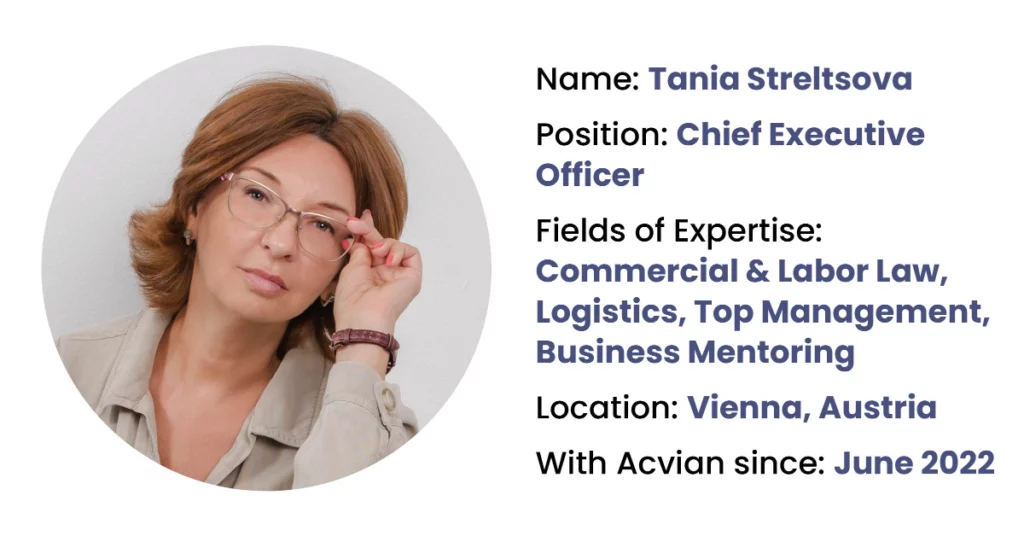 Tania Streltsova Acvian CEO